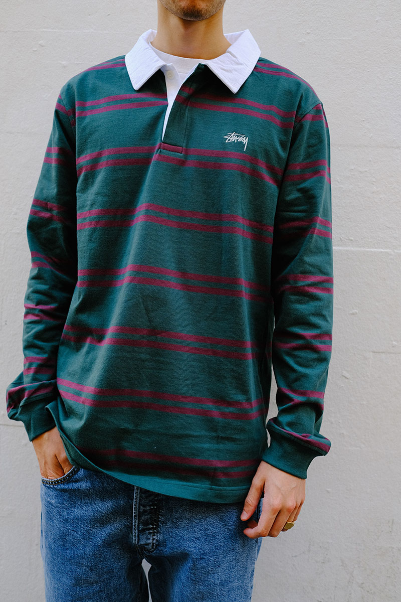 STUSSY 20FW O DYED STRIPE LS RUGBY Lサイズ Stussy. STUSSY 20FW O DYED STRIPE LS RUGBY Lサイズ