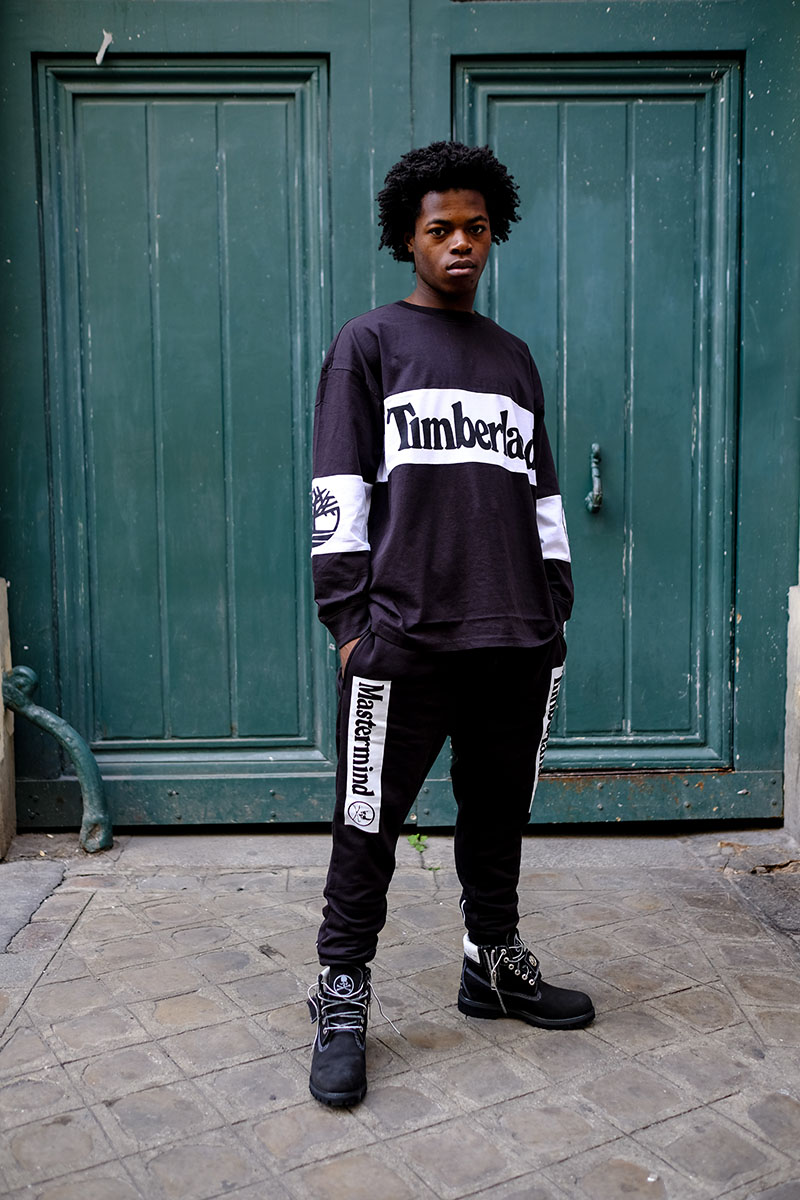 Timberland x Mastermind apparel.